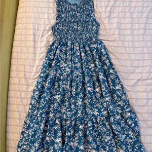 SHEIN Floral Navy Dress